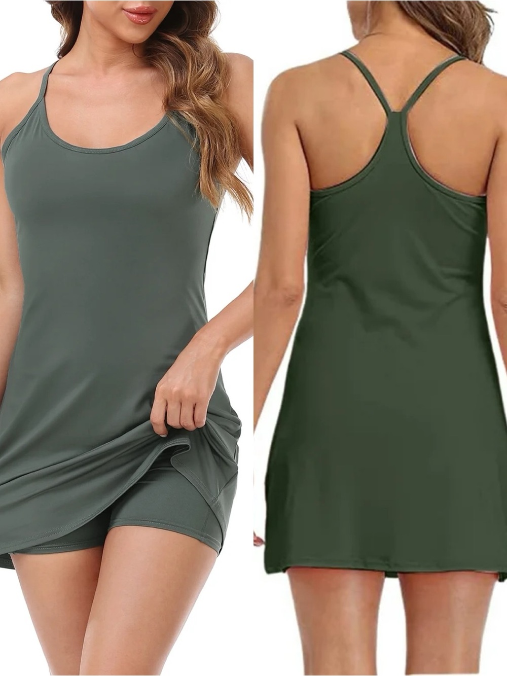 Women's Olive Green Tennis Dress